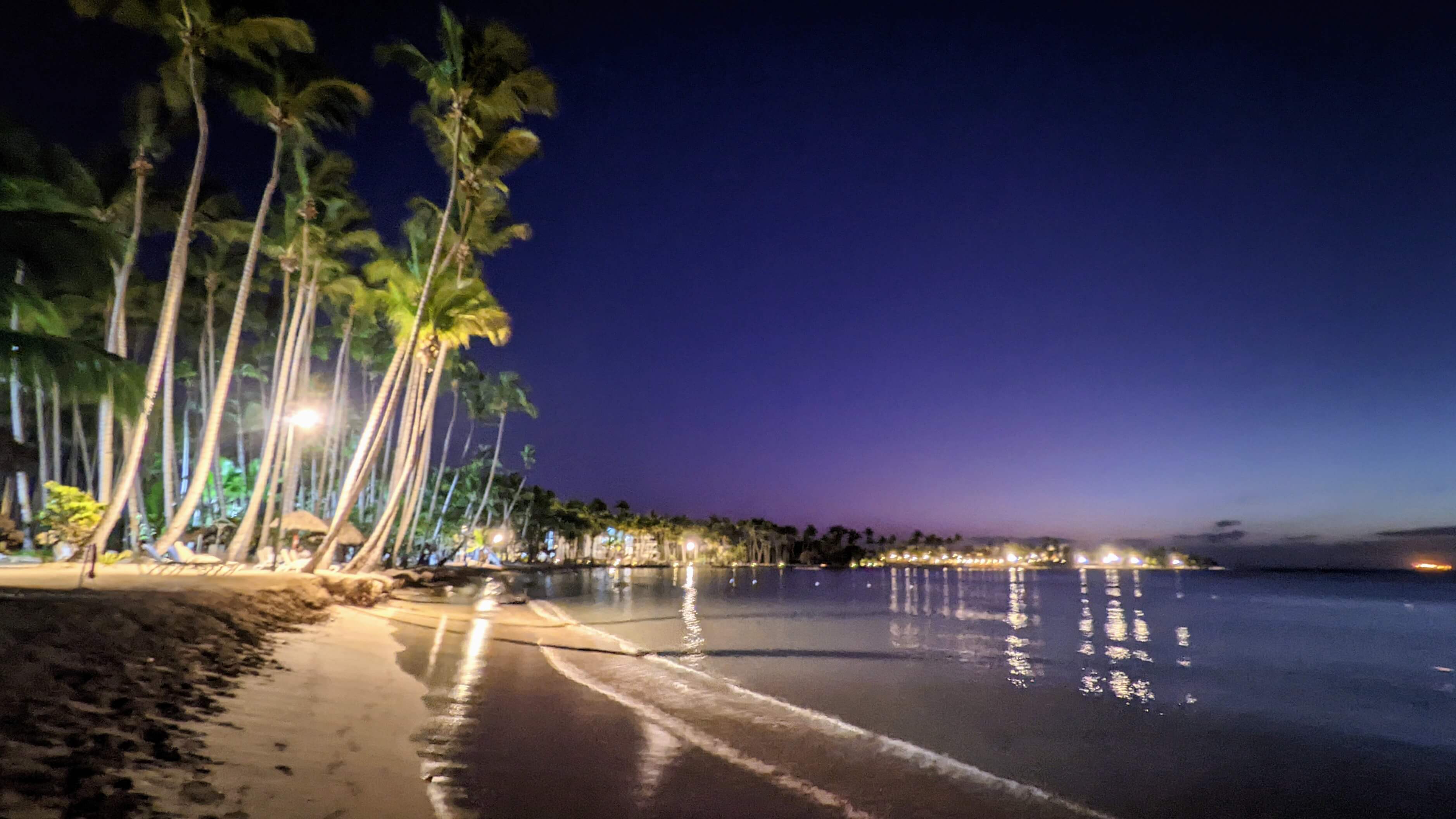 Plaża nocą, Dominikana