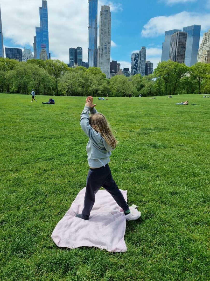 yoga w Central Parku